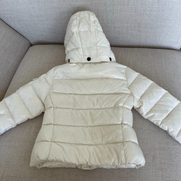 Moncler Baby Giubbotto Coat White Ivory Down Puffer Jacket Enfant Size 2 - Picture 12 of 13